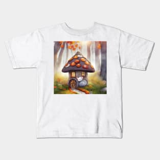 The Cute Mushroom Mouse House Kids T-Shirt